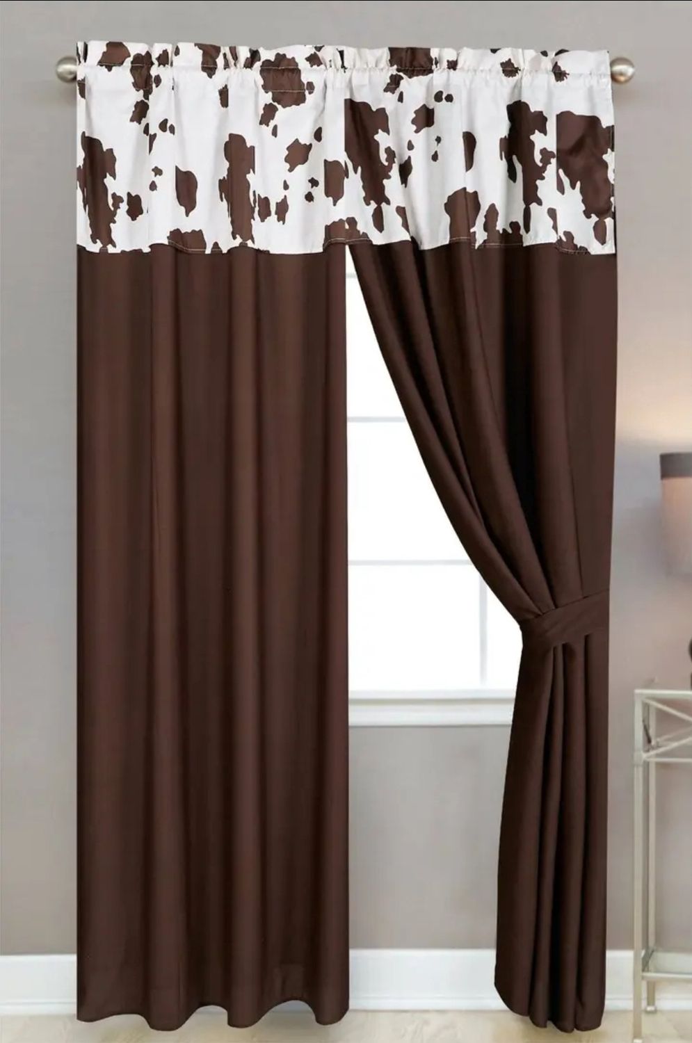 Rustic Brown 4 pc. Curtain Set