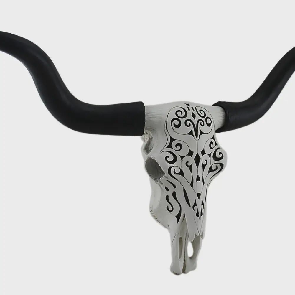 Black &amp; White Filigree Cow Head Wall Décor