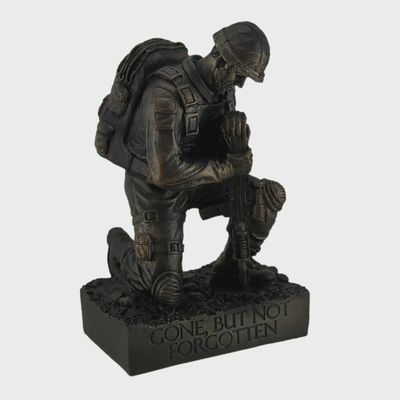 &quot;Gone But Not Forgotten&quot; Military Memorial Statue – Antique Bronze Finish