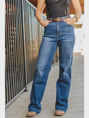 Lucky &amp; Blessed Dark Wash Bootcut Jeans