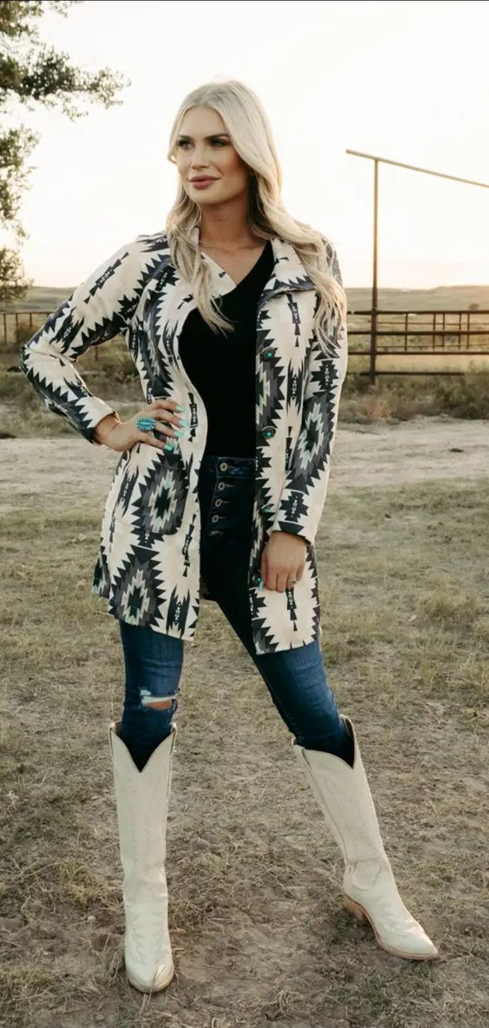 Western Saint Aztec Suede Jacket – Bold Style for the Modern Cowboy &amp; Cowgirl, Size: XS