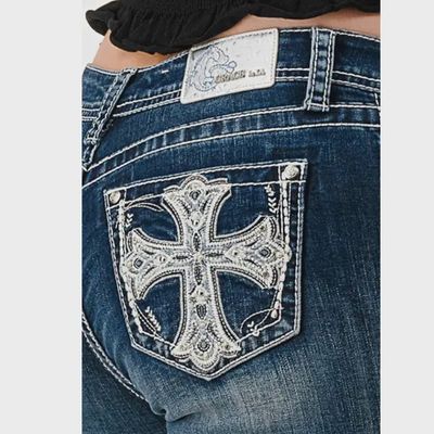 Cross Natural Color Mid-Rise Boot Cut 32&quot;