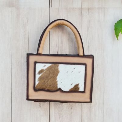 Cowhide &amp; Leather Bible Cover – 9x7”