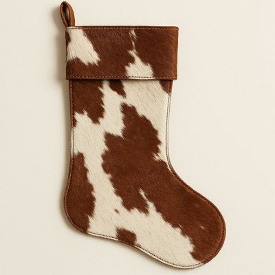 Hair-On Cowhide Christmas Stocking