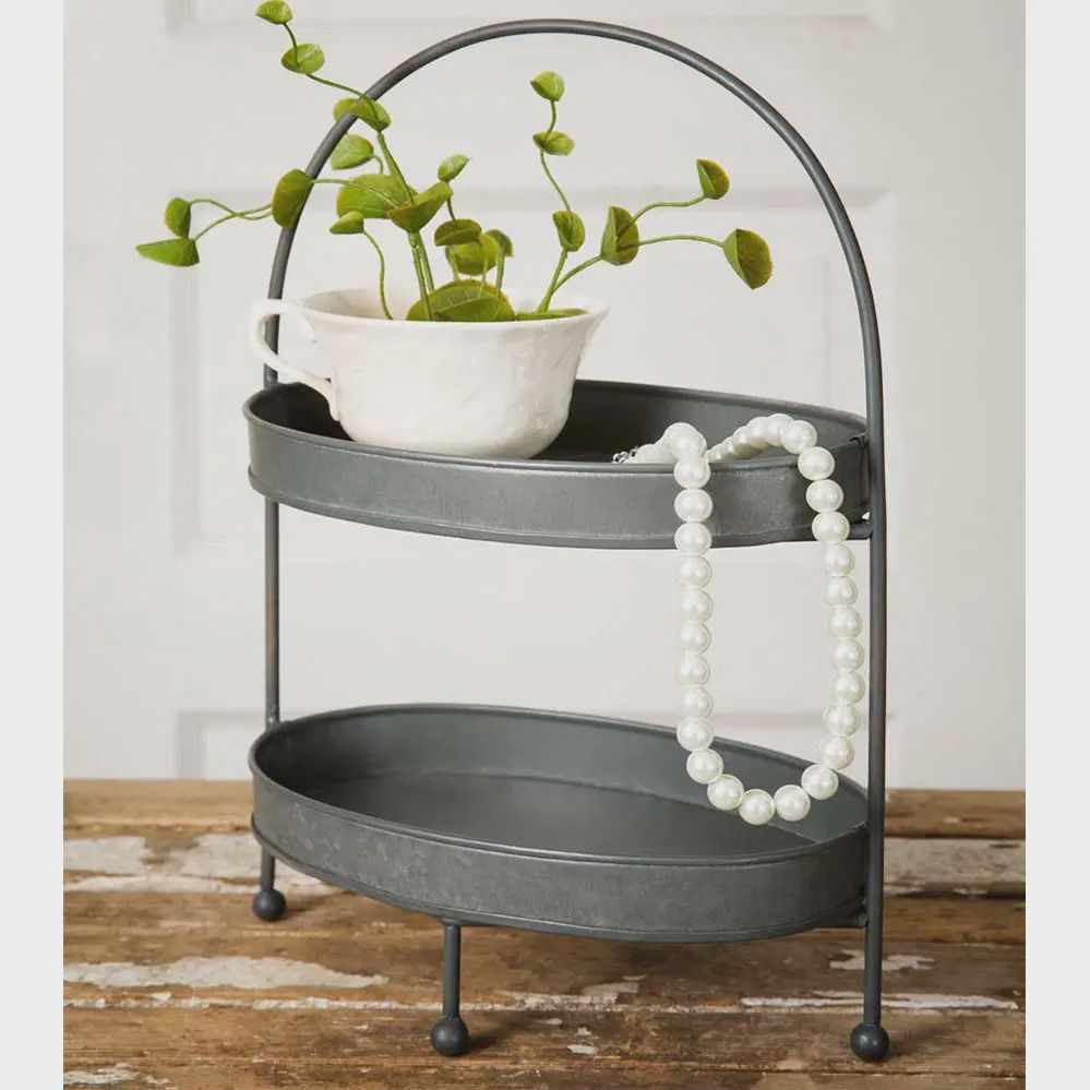 Two-Tier Metal Tray