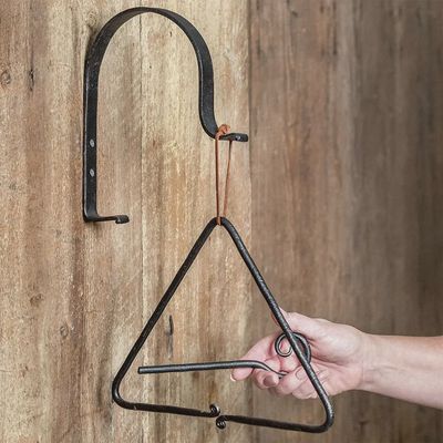 Chuckwagon Triangle Dinner Bell with Bracket