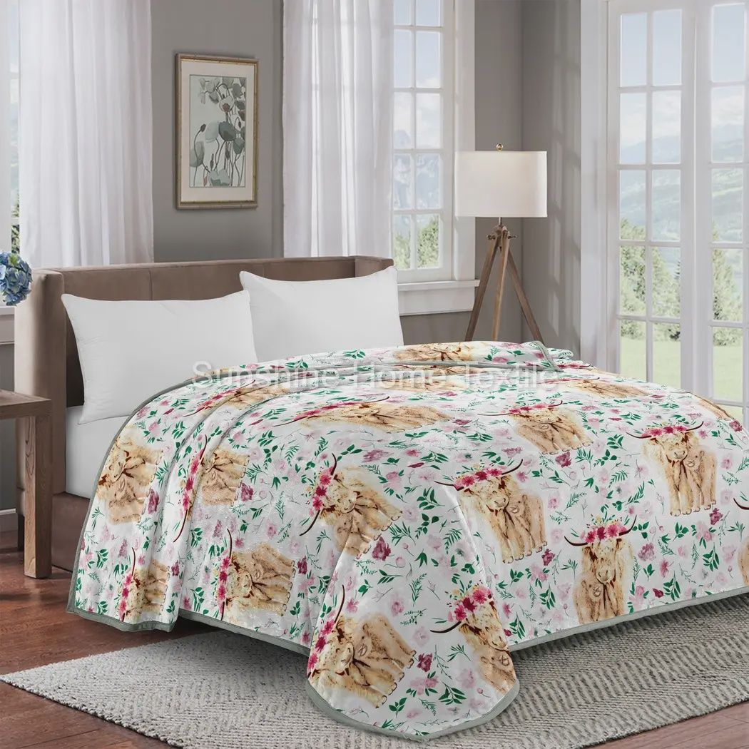 Highland Floral Super Fleece Blanket King Size