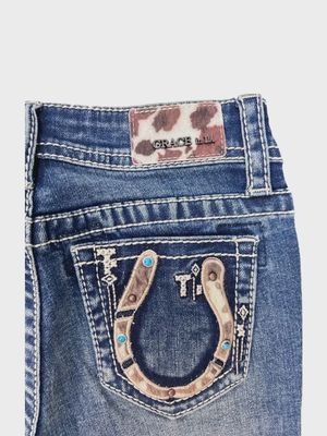 Grace in LA Girls&#39; Horseshoe Bootcut Jeans