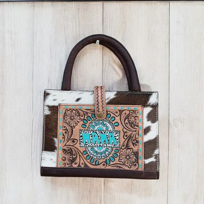 Mama Tooled Leather &amp; Cowhide Book Cover