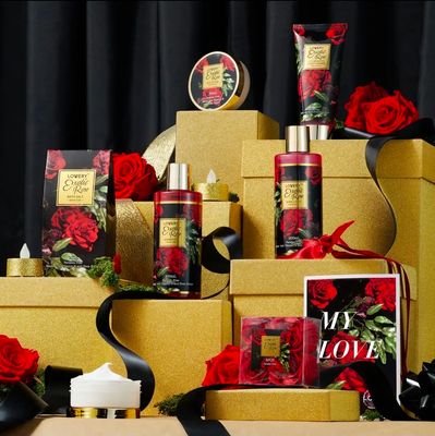 Bath &amp; Body Gift Set Exotic Rose Gift Basket