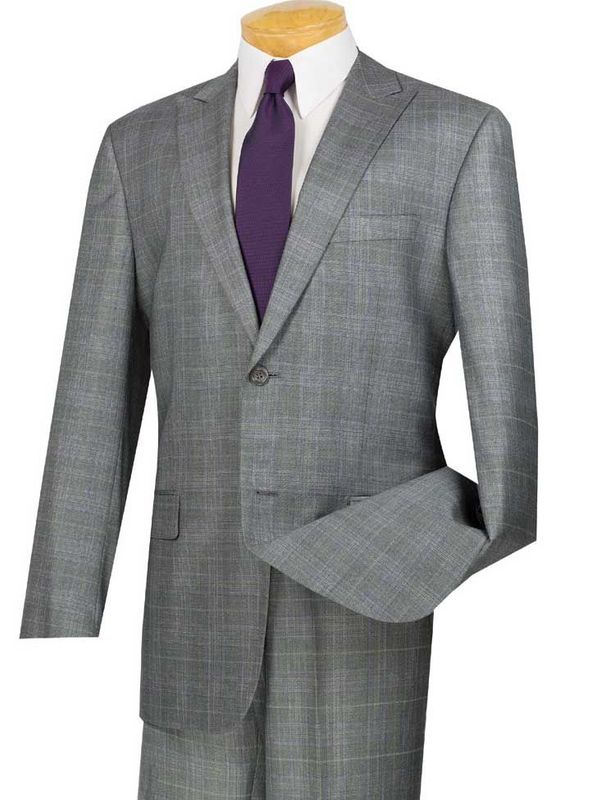 Vinci Executive Plaid 2-Piece Suit