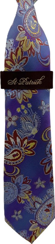 Lavender/Blue/Rust Microfiber Tie & Hanky Set