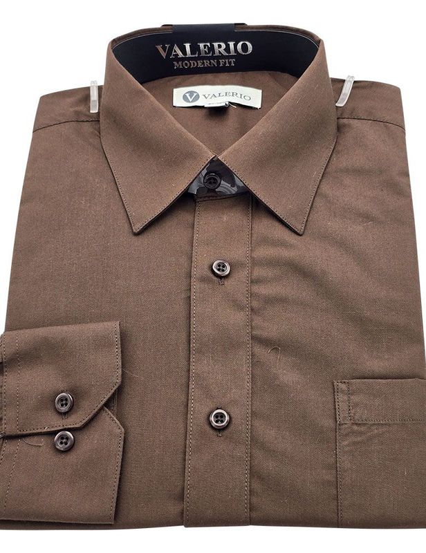 Valerio Dress Shirt - Brown