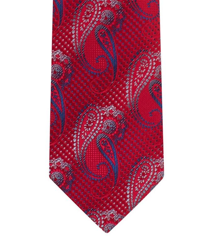 Red/Blue Microfiber Tie & Hanky Set