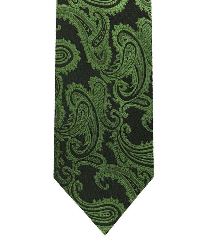 Green Microfiber Tie & Hanky Set