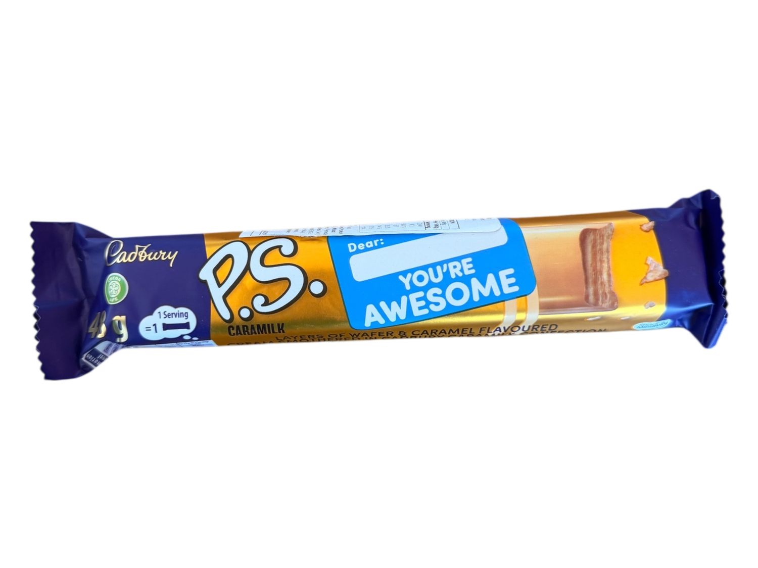 Cadbury PS. Bar Caramilk 48g