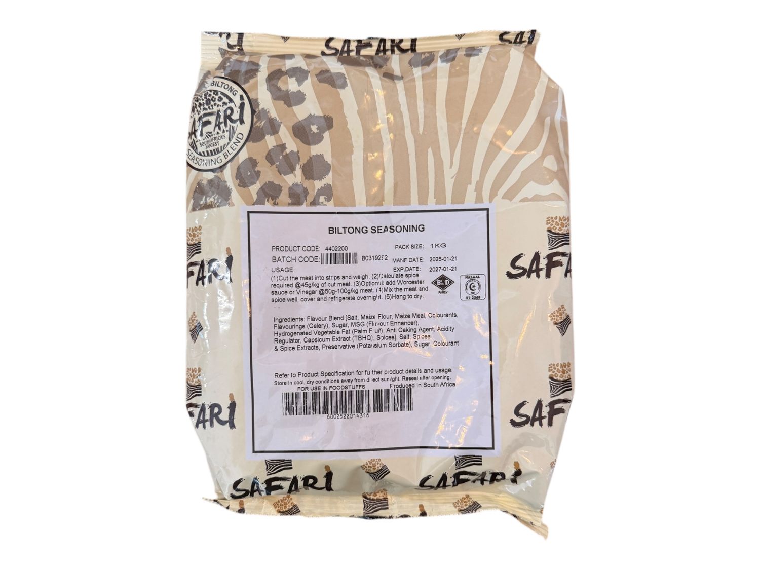 Safari Biltong Seasoning 1kg