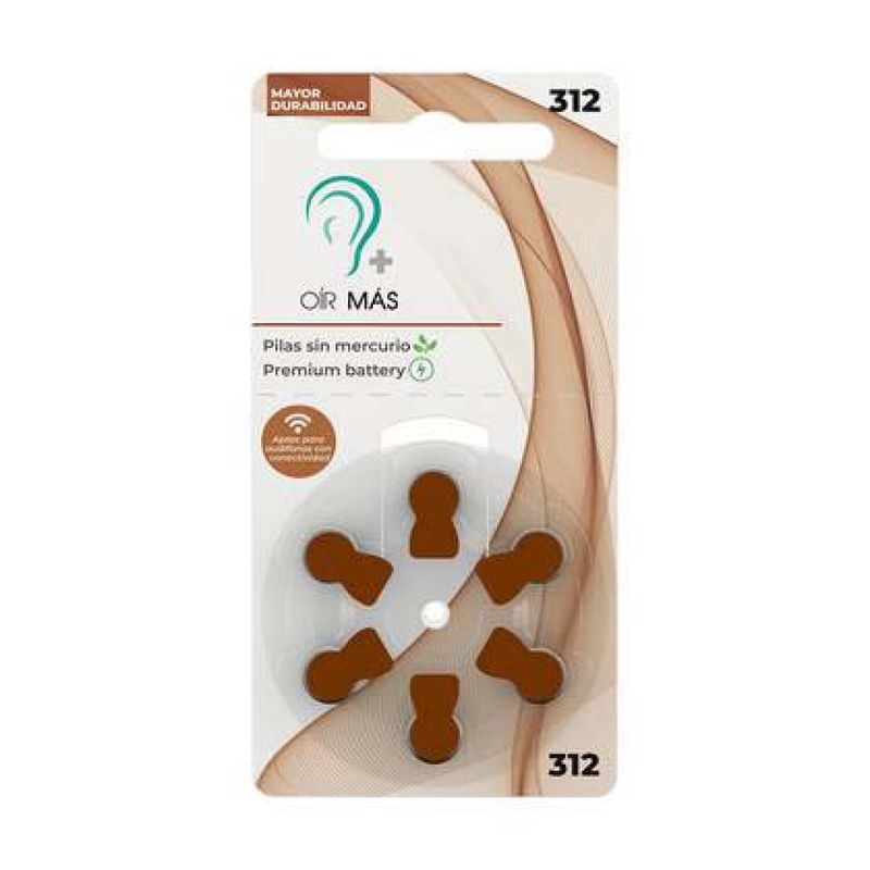 Pila para audifono N° 312