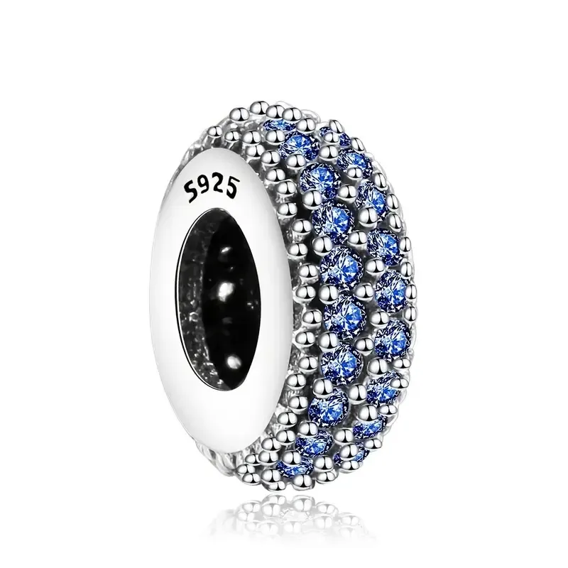 CHARM PLATA 925 circonias azules 