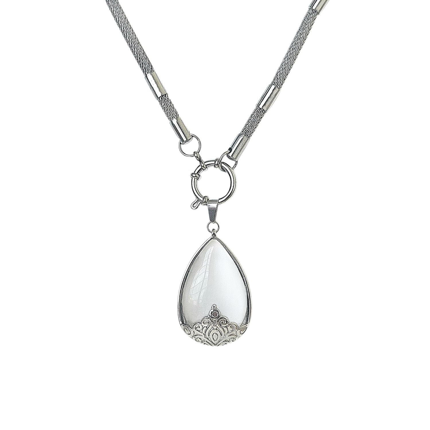 Collar de Acero + dije gota