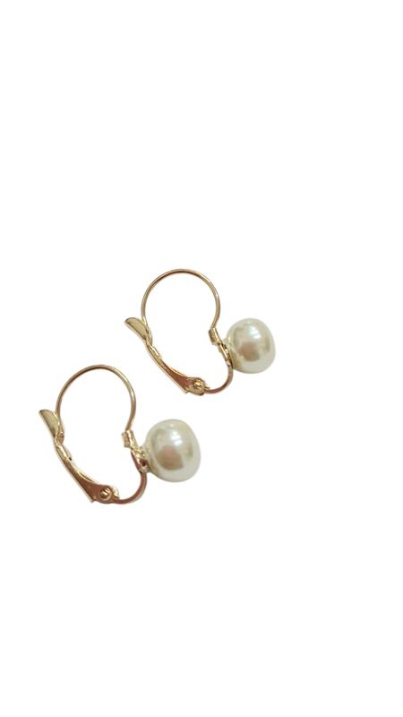 Caravana perlas, cierre de abuela. Acero quirúrgico