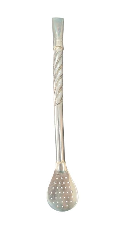 Bombilla Alpaca con detalle torneado