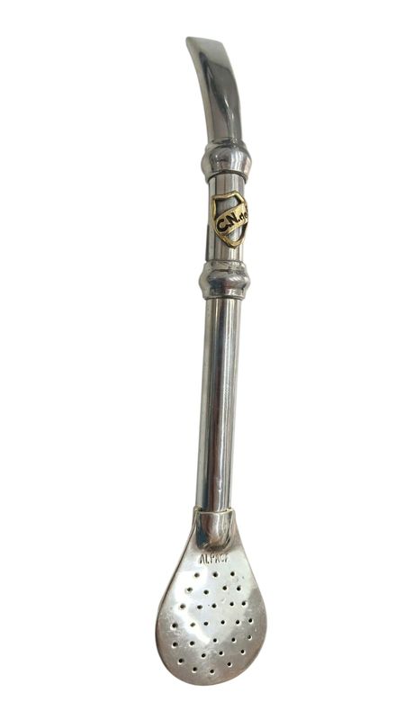 Bombilla Alpaca con escudo de nacional