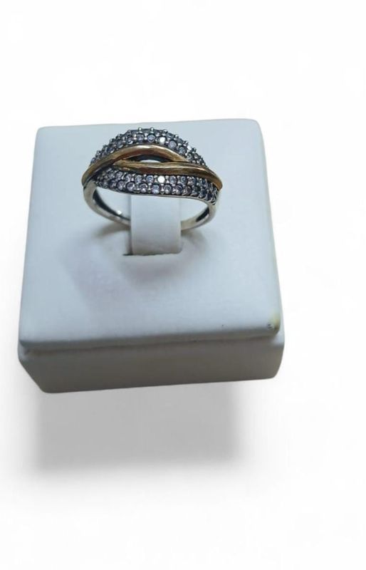 Anillo plata 925 y oro.