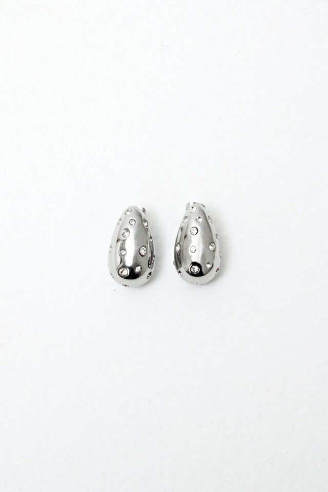 Caravanas de gota con circonias Plata 925