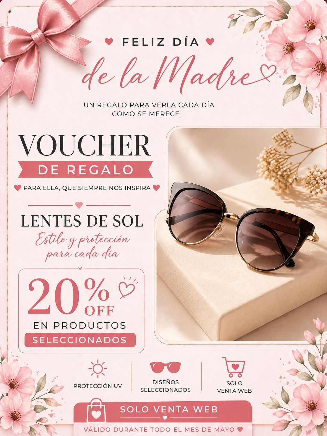 Voucher 20% Lentes de Sol