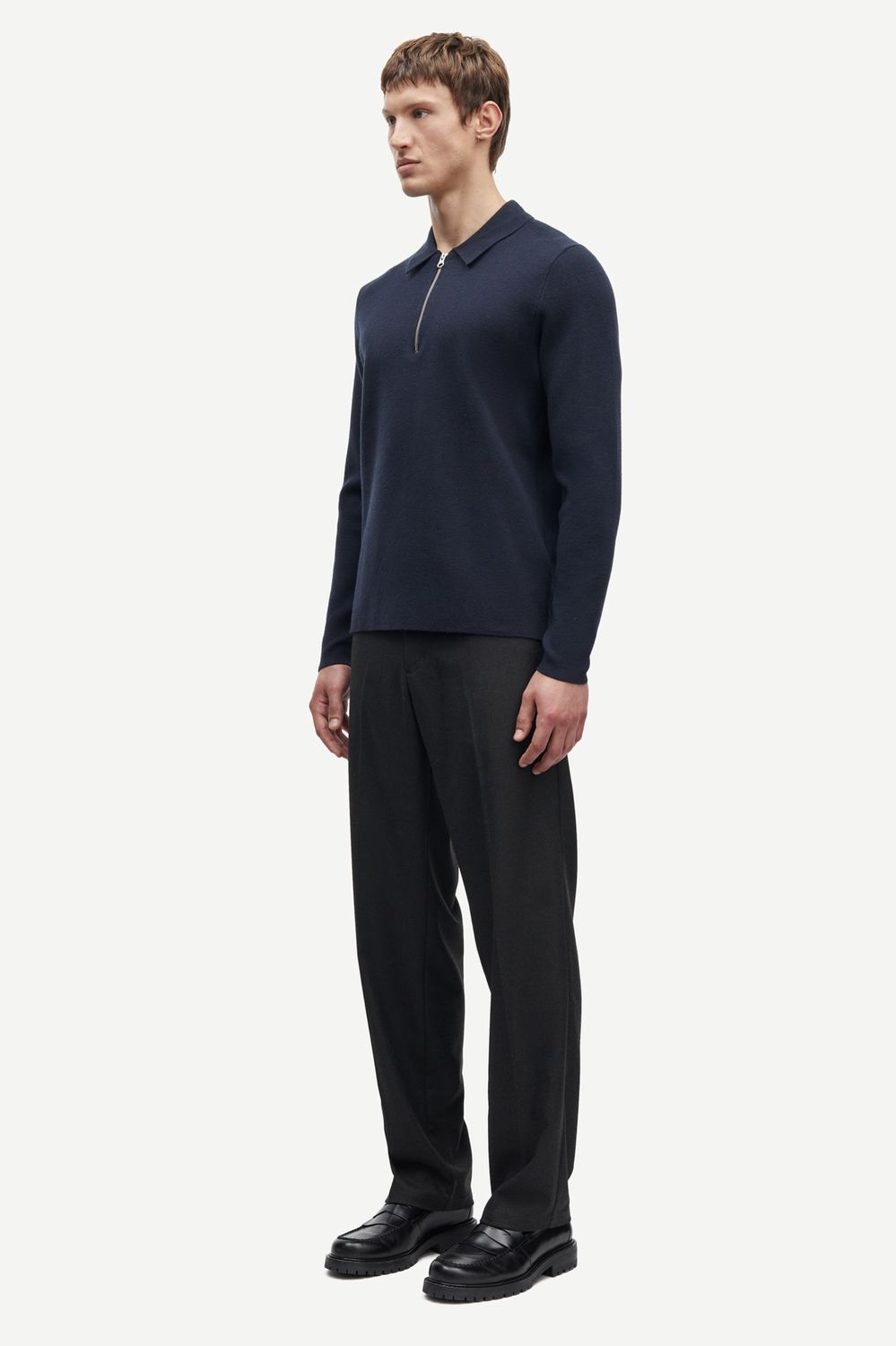 SAMSØE SAMSØE - GUNA HALF ZIP 10490, Color: SKY CAPTAIN, Size: M