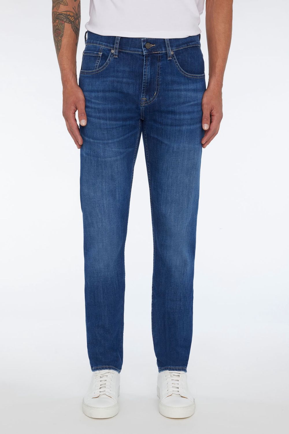7 FOR ALL MANKIND - SLIMMY TAPERED - LUXE PERFORMENCE ALIZE, Color: Dark Blue, Size: 34