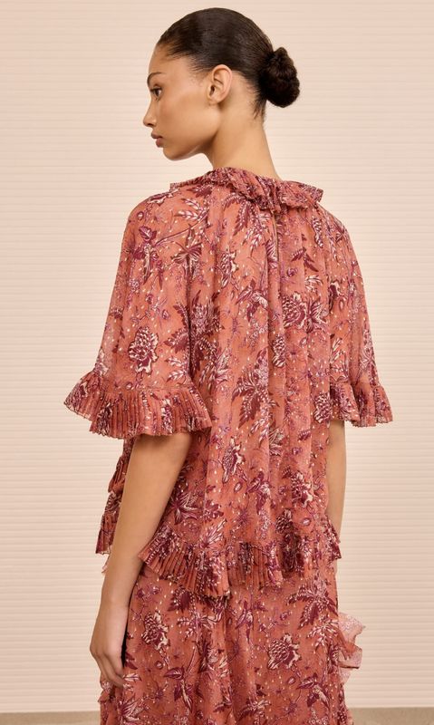 Ulla Johnson Helaine Flowy Short Sleeve Top PS260223