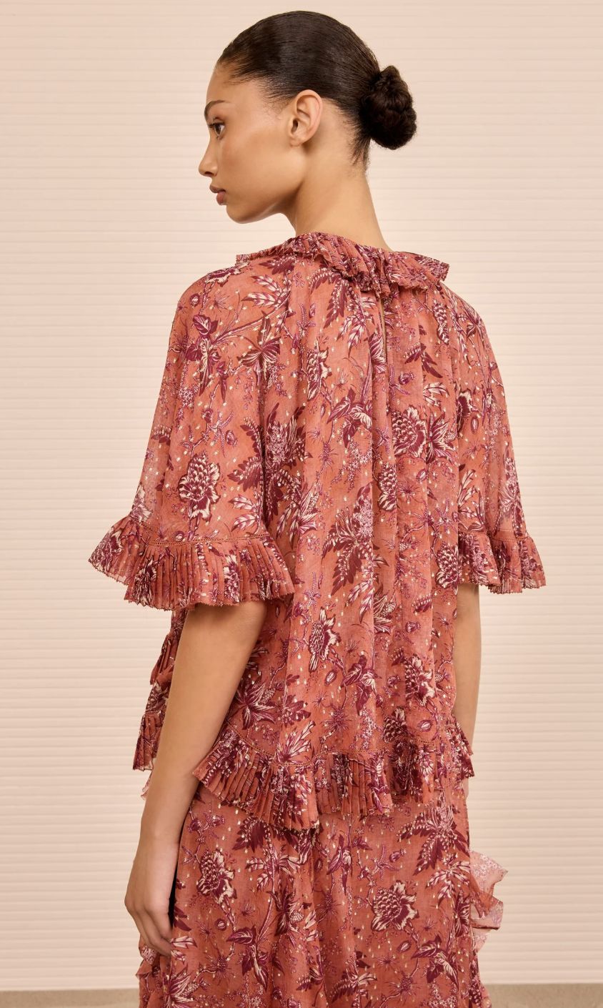 Ulla Johnson Helaine Flowy Short Sleeve Top PS260223