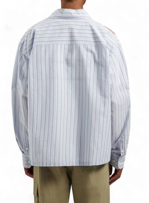 ØLÅF - BRUSHSTROKE LOGO STRIPE LS SHIRT