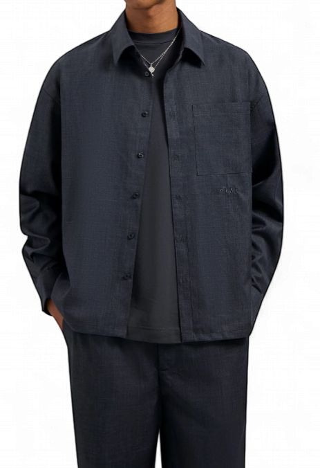 ØLÅF - WOOL BLEND BOXY LS SHIRT