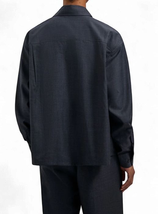 ØLÅF - WOOL BLEND BOXY LS SHIRT