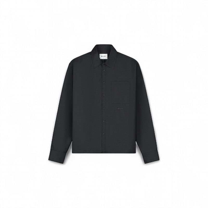 ØLÅF - WOOL BLEND BOXY LS SHIRT