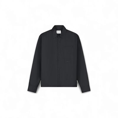 ØLÅF - WOOL BLEND BOXY LS SHIRT