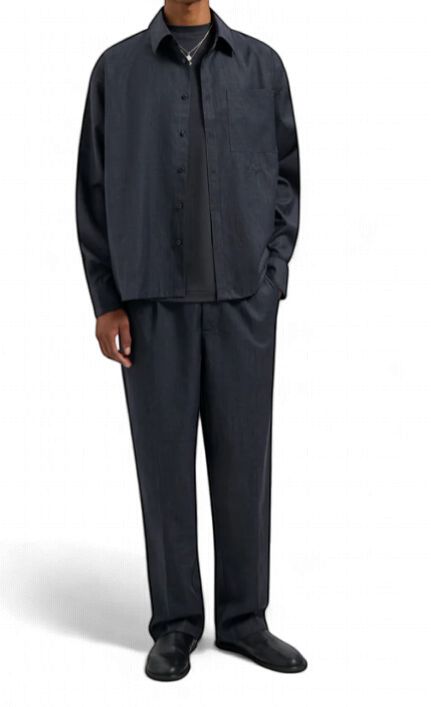 ØLÅF - WOOL BLEND BOXY LS SHIRT