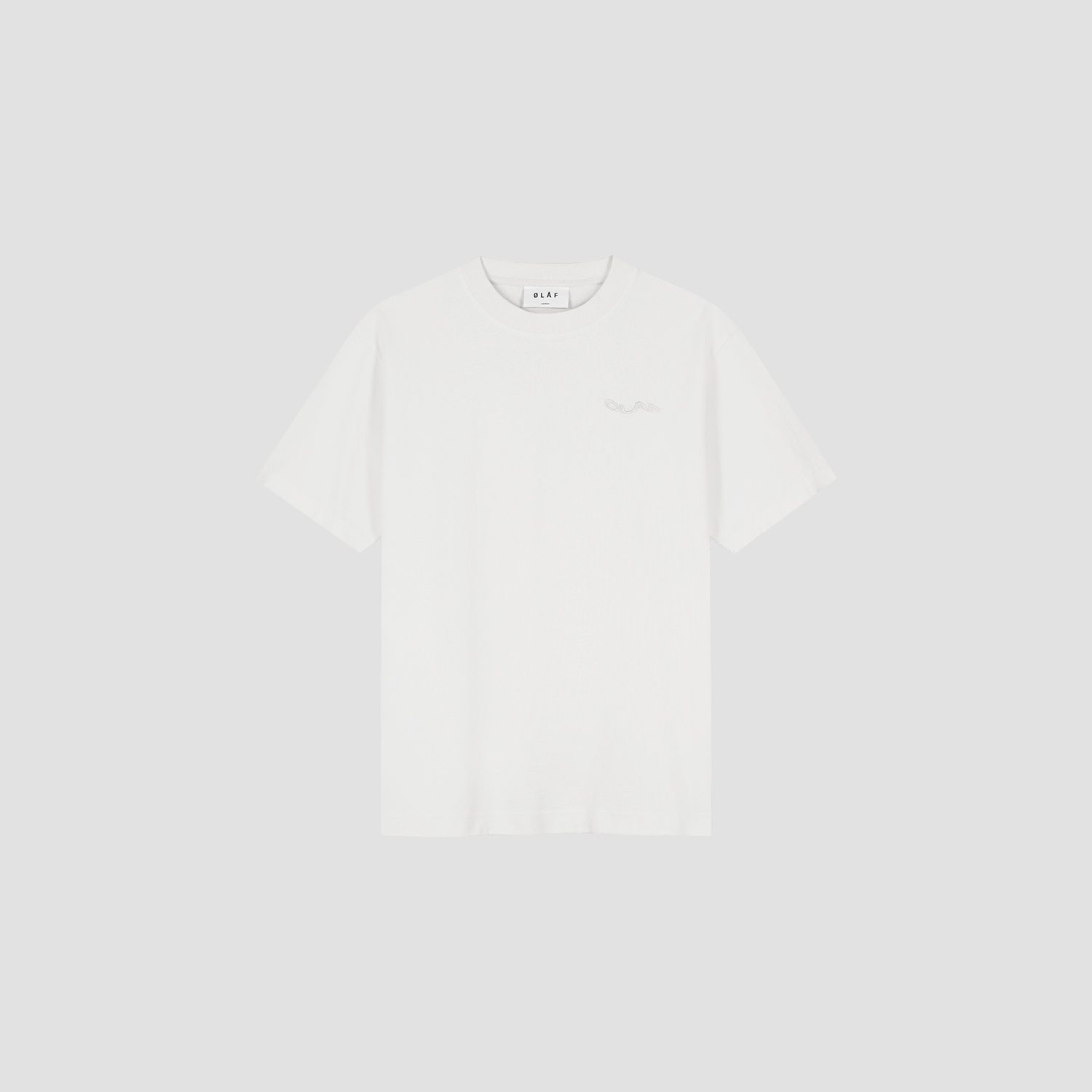 ØLÅF - RIPSTOP APPLIQUE RELAXED TEE, Color: OFFWHITE, Size: XS