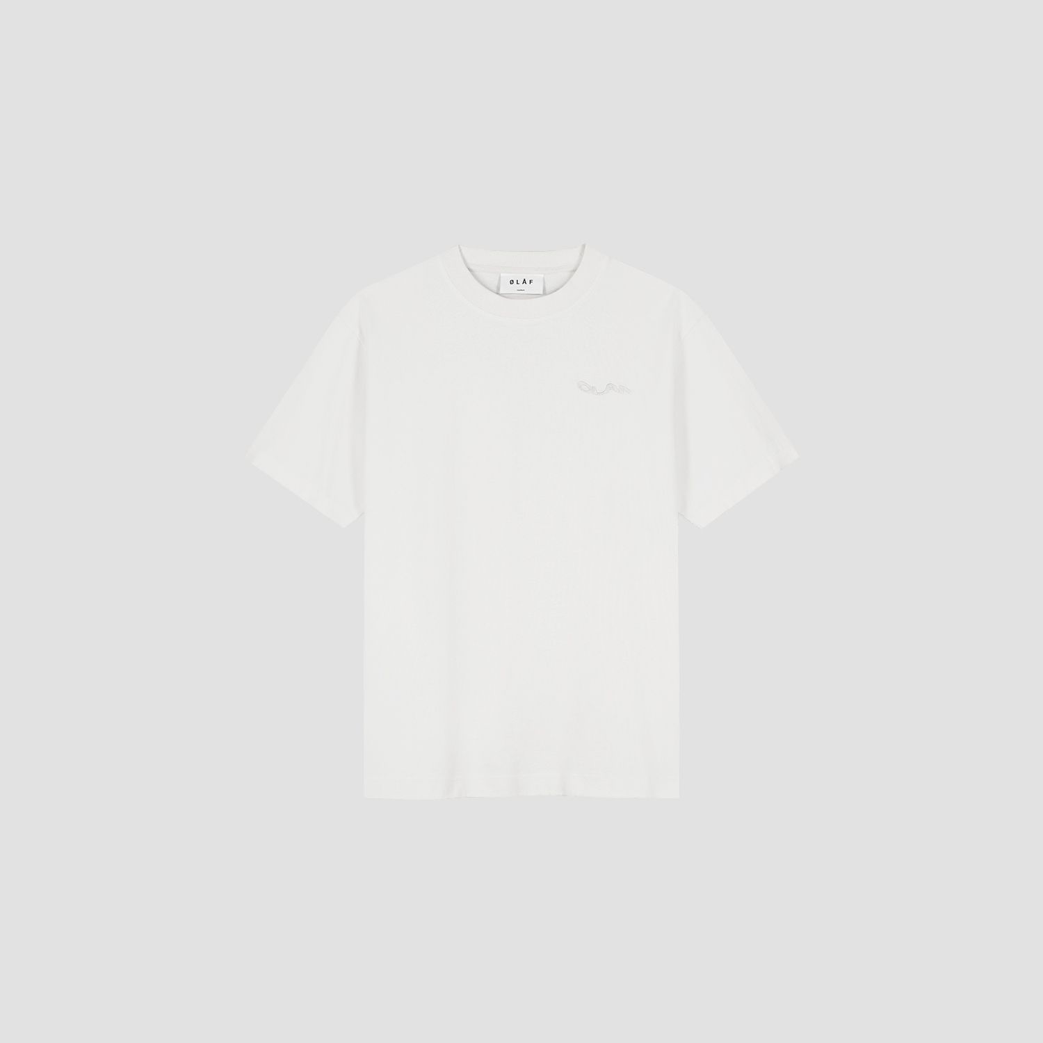 ØLÅF - RIPSTOP APPLIQUE RELAXED TEE, Color: OFFWHITE, Size: XS