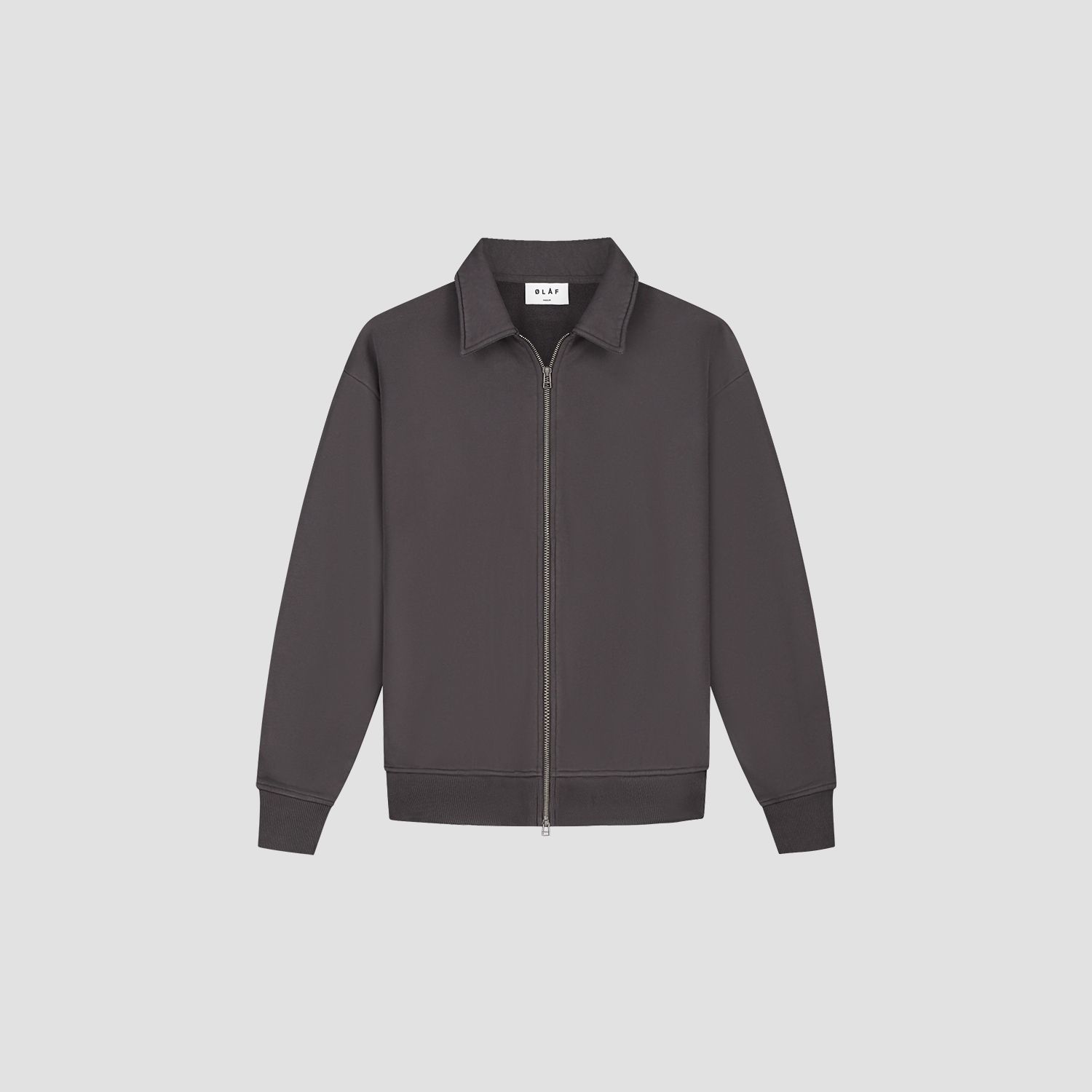 ØLÅF - ESSENTIAL ZIP UP POLO, Color: CHARCOAL, Size: XS