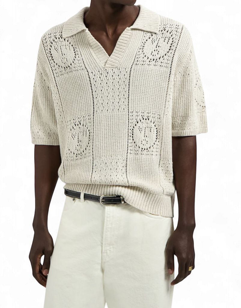 ØLÅF - FACE LOGO KNIT POLO