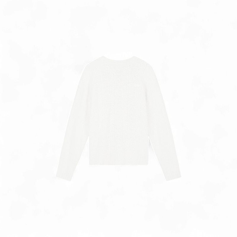 ØLÅF - TEXTURED BOXY KNITTED CREWNECK