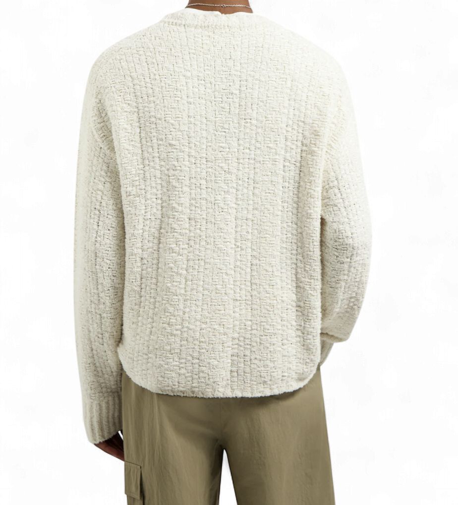 ØLÅF - TEXTURED BOXY KNITTED CREWNECK