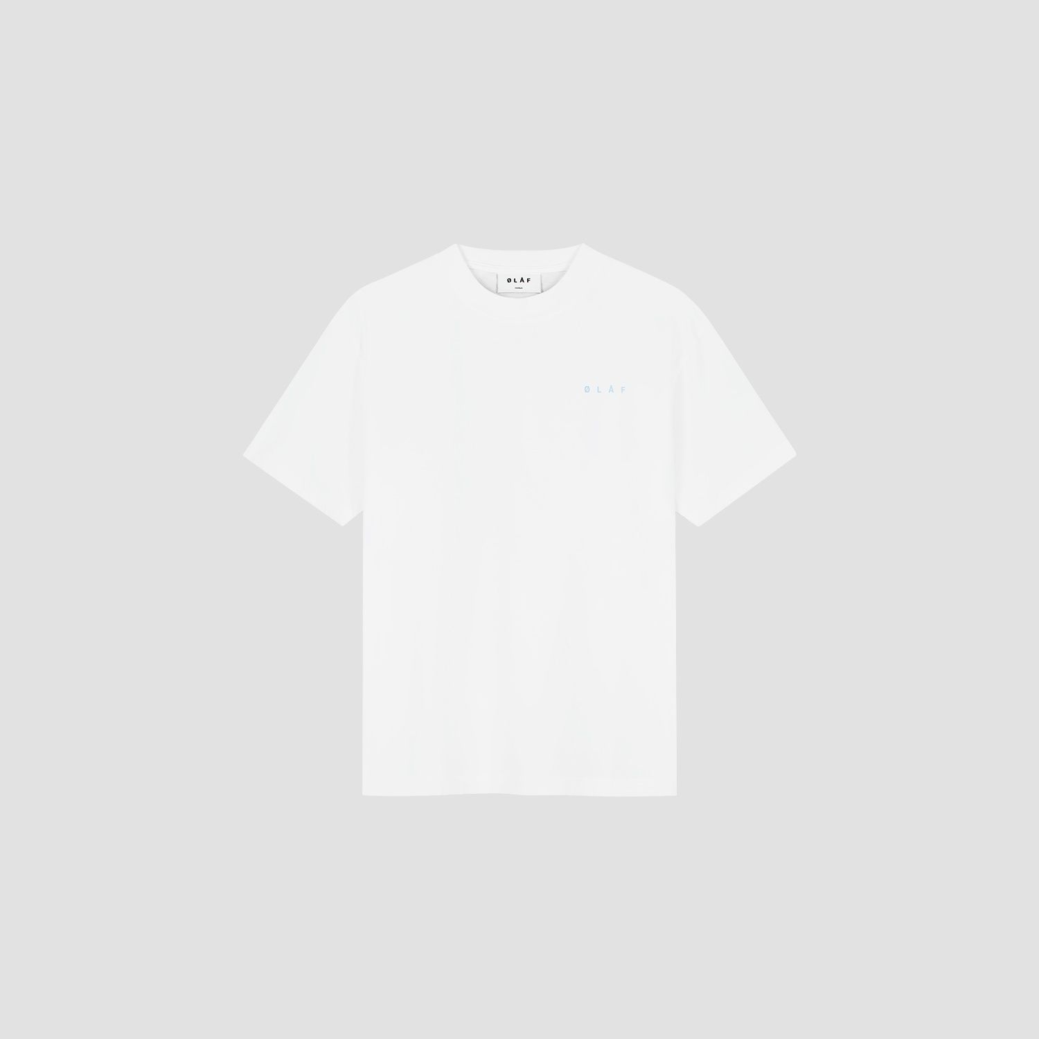 ØLÅF - BRUSHSTROKE FACE TEE, Color: OPTICAL WHITE, Size: XS