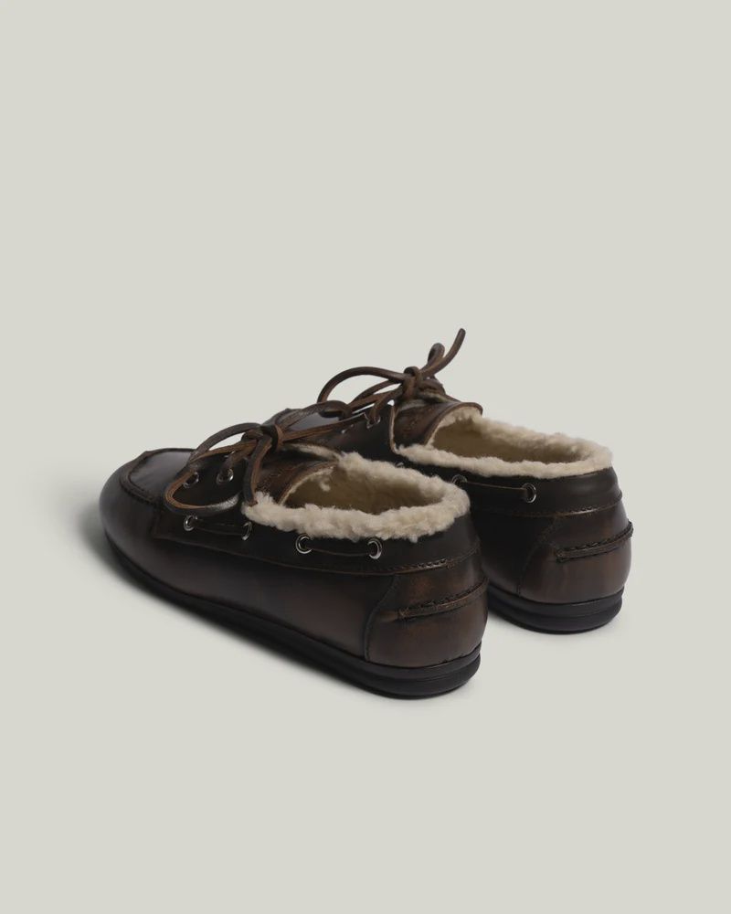 POSA - Boat Loafer Veg-Shearling Leather