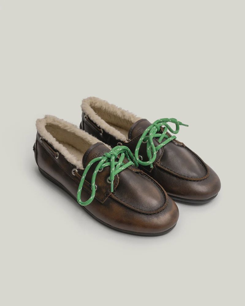 POSA - Boat Loafer Veg-Shearling Leather