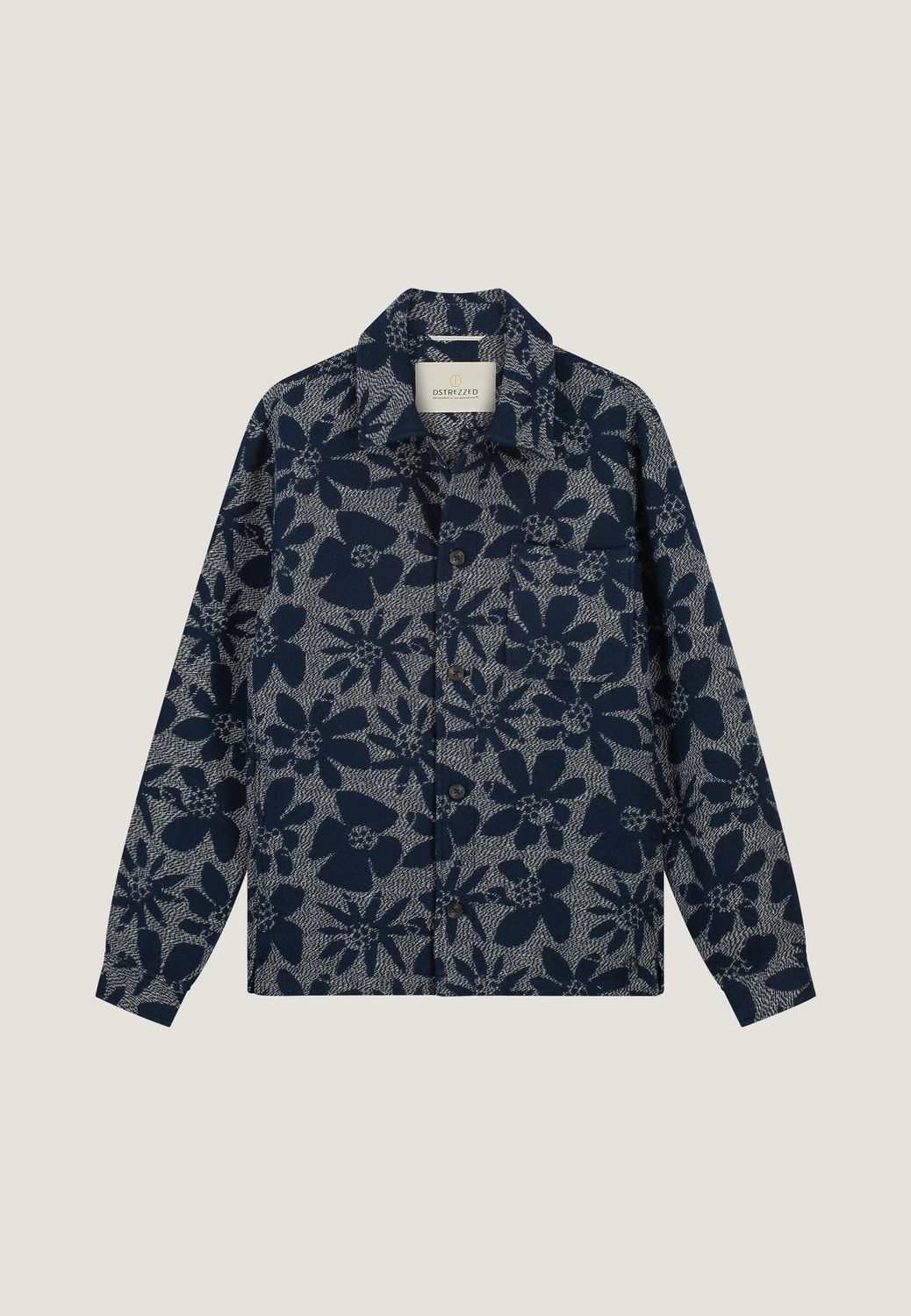 DSTREZZED Lino Damast Overshirt Dk. Navy, product photo
